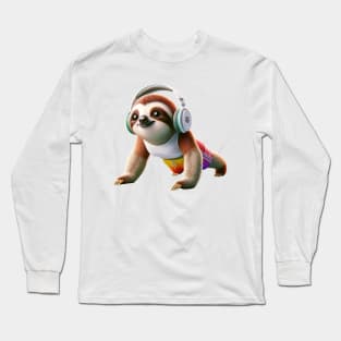 Groovy Sloth Beats – Slow Jams and Chill Vibes Tee Long Sleeve T-Shirt